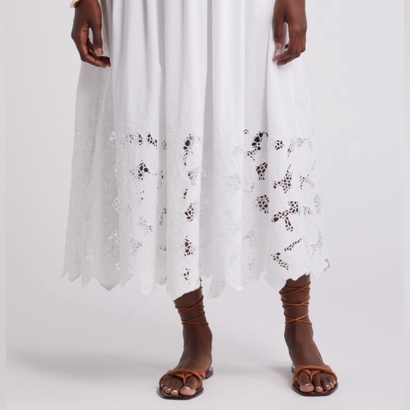 Nordstrom embroidered sleeveless mixed media sundress - Picture 2 of 6